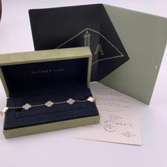 Van Cleef & Arpels Bracciale 5 Motivi Vintage Alhambra in Madreperla