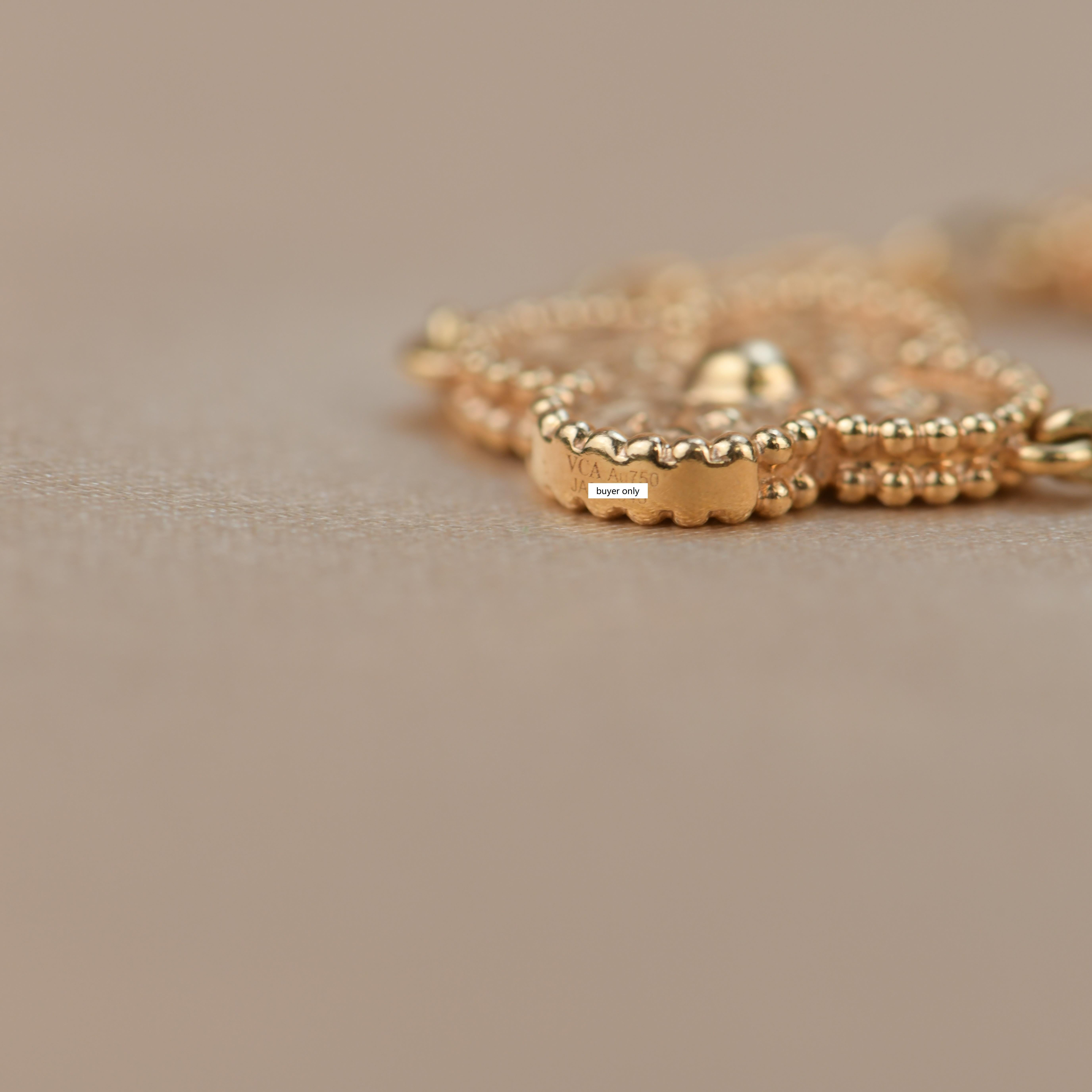 Van Cleef & Arpels Bracelet vintage Alhambra à 5 motifs en or rose 1