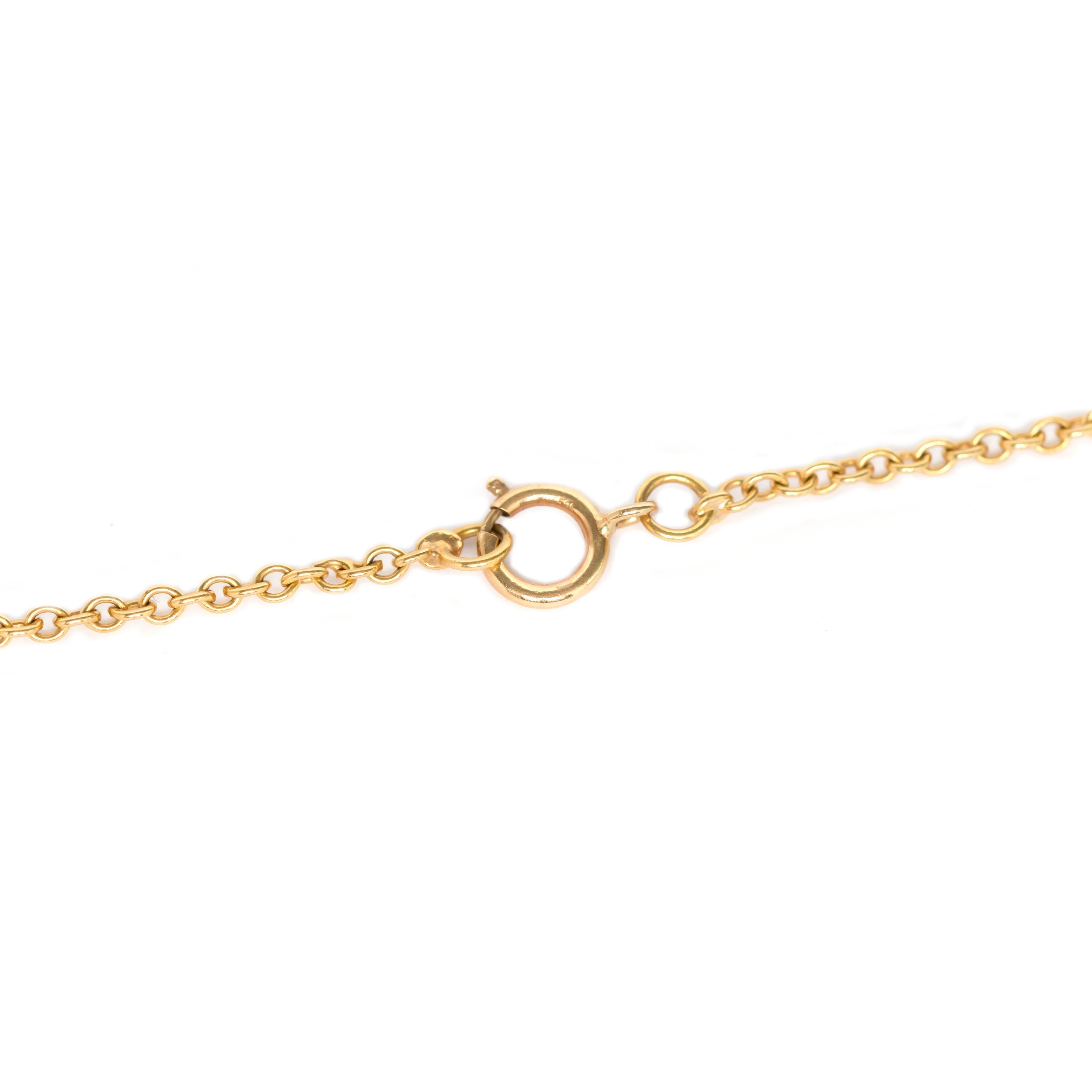 Women's Van Cleef & Arpels .50 Carat Diamond Yellow Gold Necklace