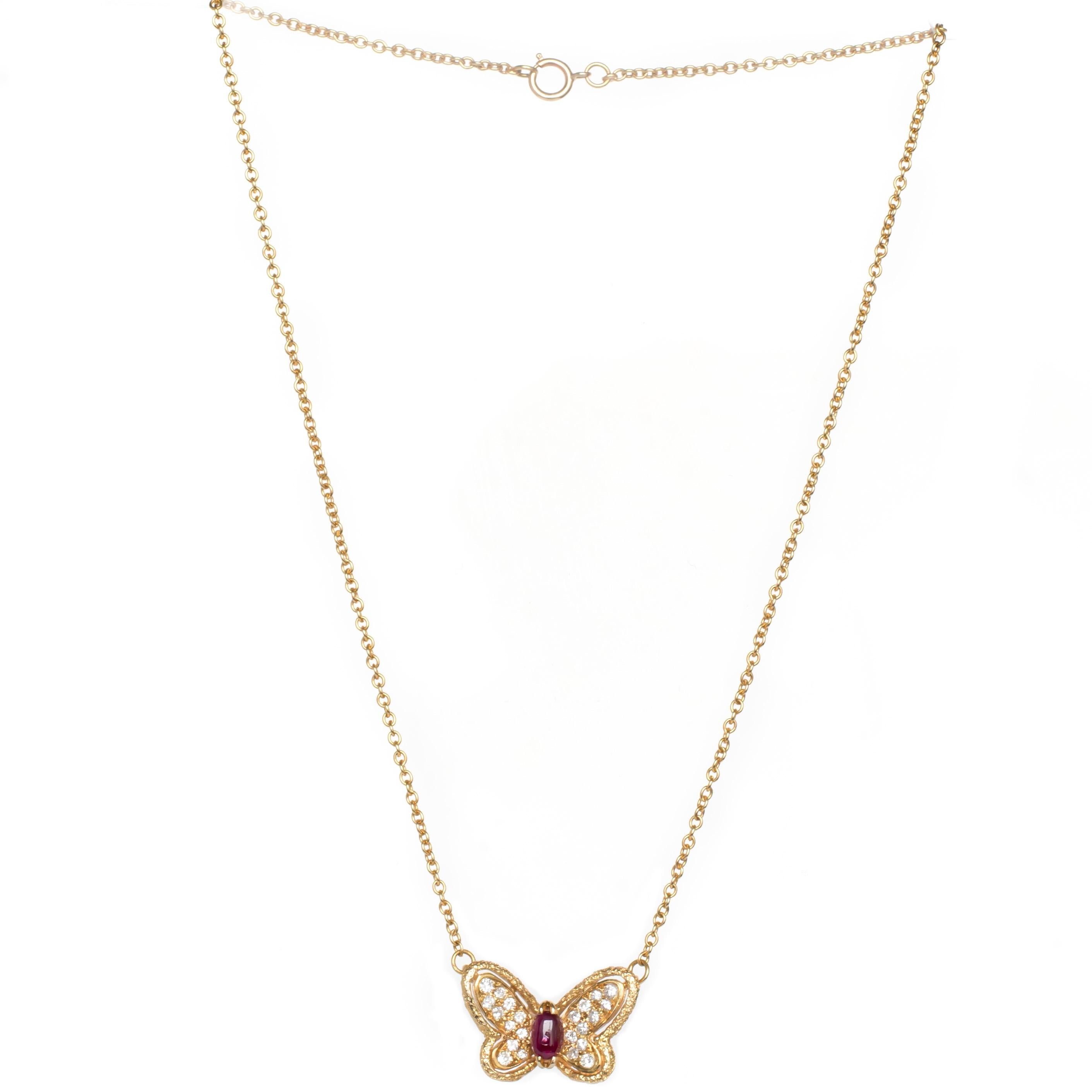 Van Cleef & Arpels .50 Carat Diamond Yellow Gold Necklace