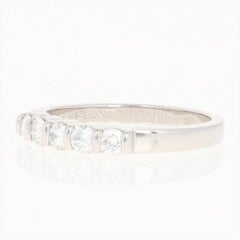 Van Cleef & Arpels .50 Carat Diamond Anniversary Band Platinum Five-Stone Ring