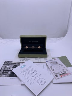 Van Cleef & Arpels 50° Anniversario Bracciale Alhambra a 5 fiori in madreperla grigia