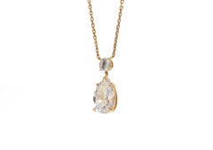 Van Cleef & Arpels Halskette mit Diamant-Anhänger in Birnenform, 5,80 Karat