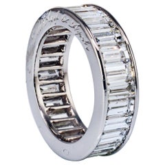 Van Cleef & Arpels 5.82 Carat Baguette Diamond Platinum Eternity Band