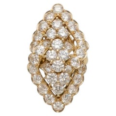 Van Cleef & Arpels Bague cocktail en or 18 carats et diamants de 6 carats