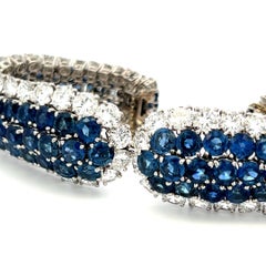 Van Cleef & Arpels 67.00 Carat Sapphire 36.80 Carat Diamond Platinum Bracelet