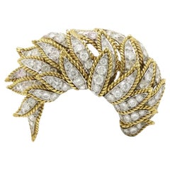 Spilla Van Cleef & Arpels 7 carati di diamanti in oro giallo 18k