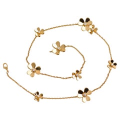 Van Cleef Arpels Halskette mit Frivole aus Gelbgold mit 9 Blumen und Diamanten