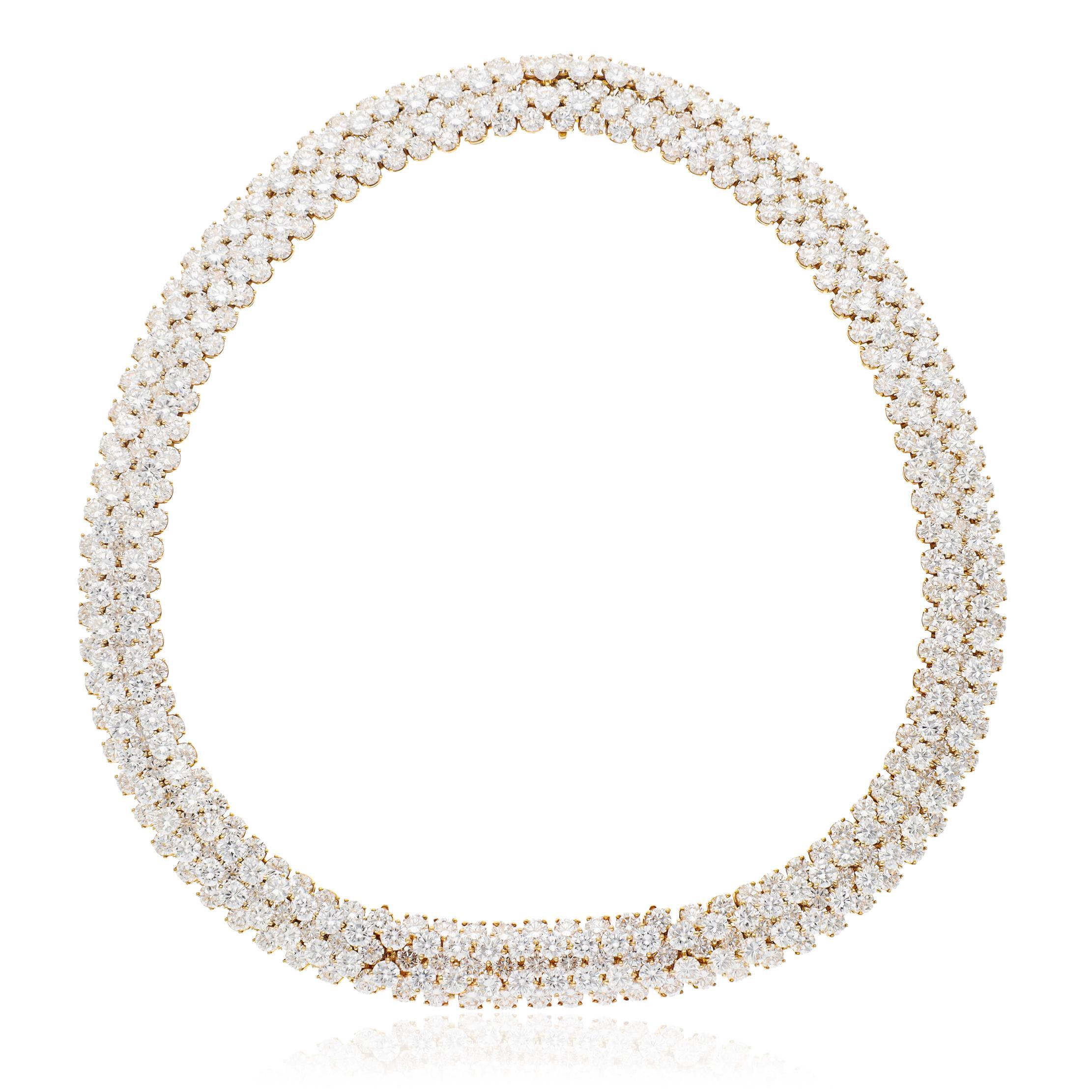 VAN CLEEF & ARPELS "À CHEVAL" Diamond Necklace / Two Bracelets