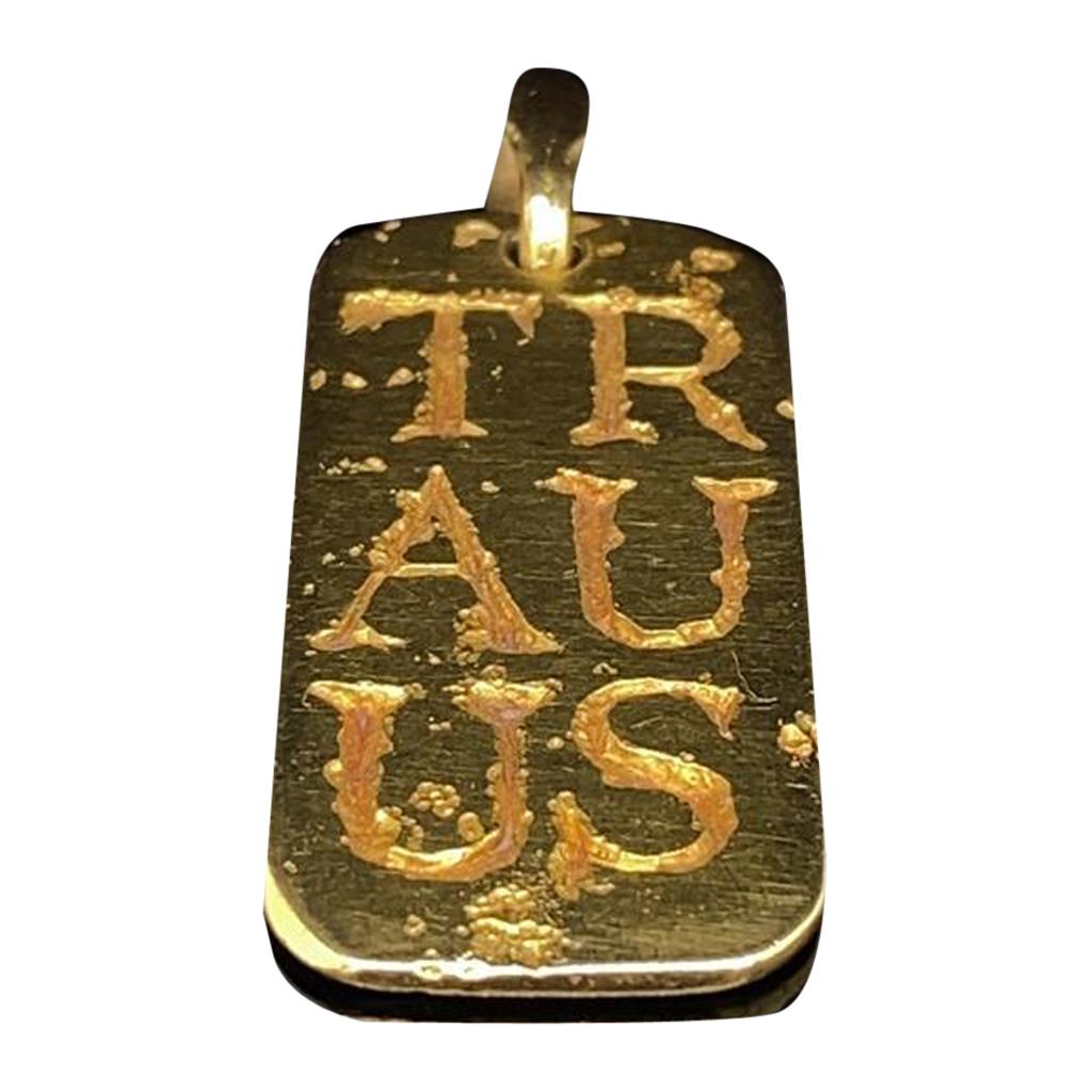 Van Cleef & Arpels, A Gold Zodiac Taurus Pendant 18 Karat Yellow Gold