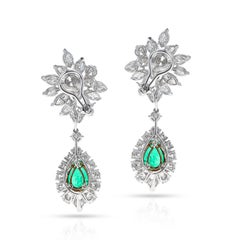Van Cleef & Arpels AGL Certified Colombian Emerald & Diamond Day & Night Earring
