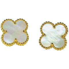 Van Cleef & Arpels Alhambra 18 Karat and Mother-of-Pearl Earrings