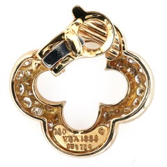 Van Cleef & Arpels Alhambra 18 Karat Gold Earrings Diamond Pavé Clips
