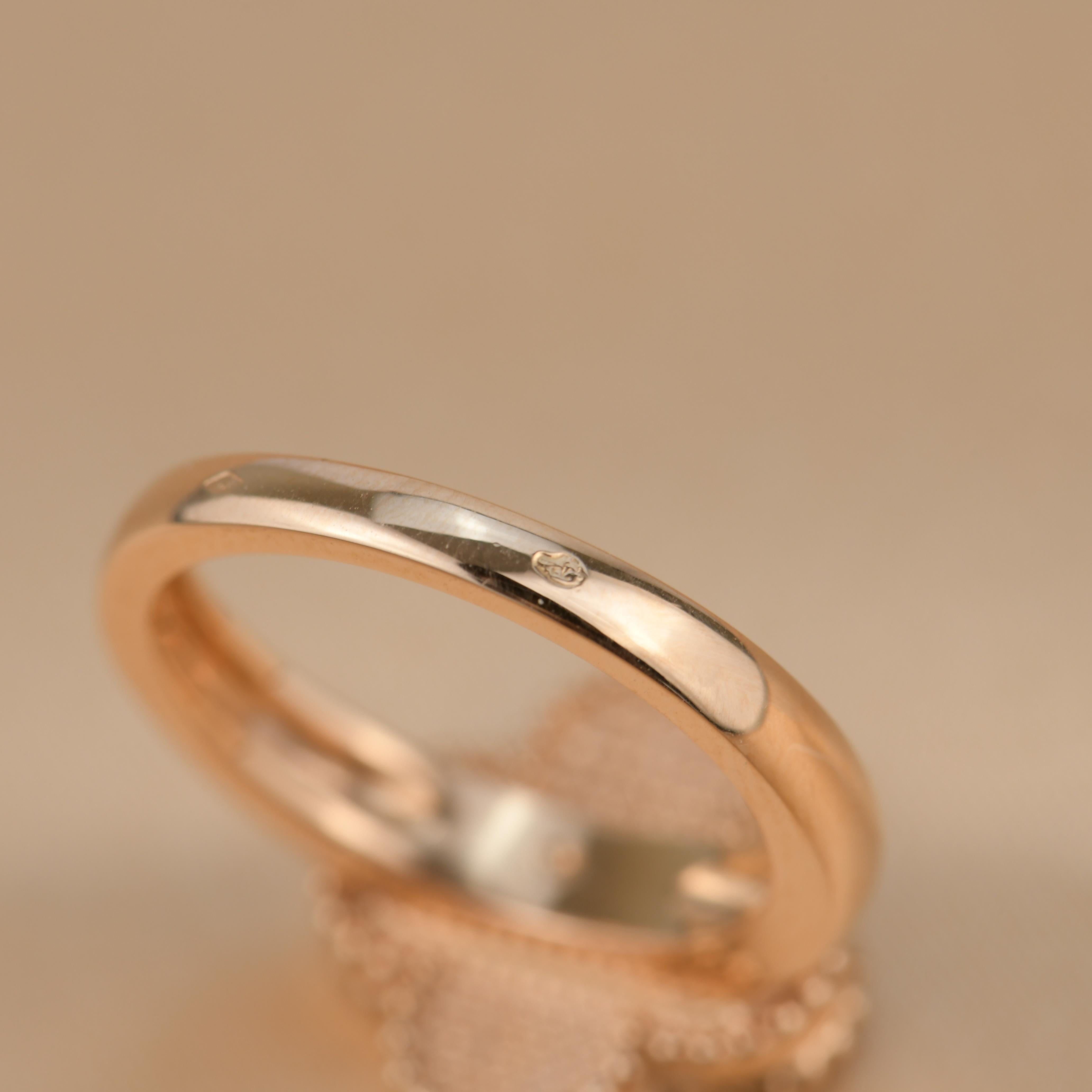 Women's or Men's Van Cleef & Arpels Alhambra 18k Rose Gold Diamond Ring