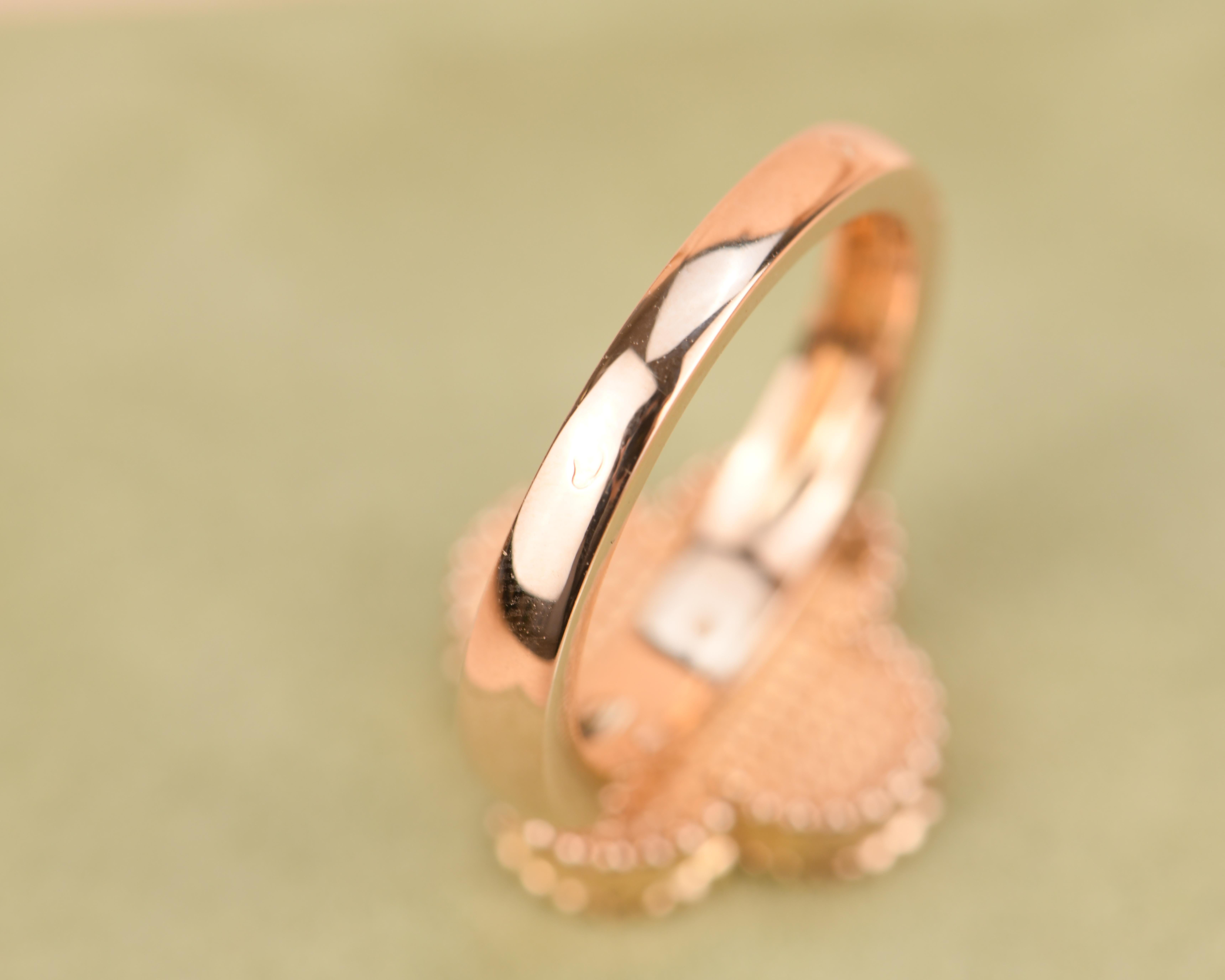 Van Cleef & Arpels Alhambra 18k Rose Gold Diamond Ring 2