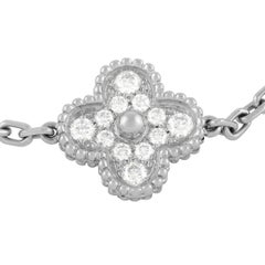 Van Cleef & Arpels Alhambra 18K White Gold 2.42 Ct Diamond Bracelet
