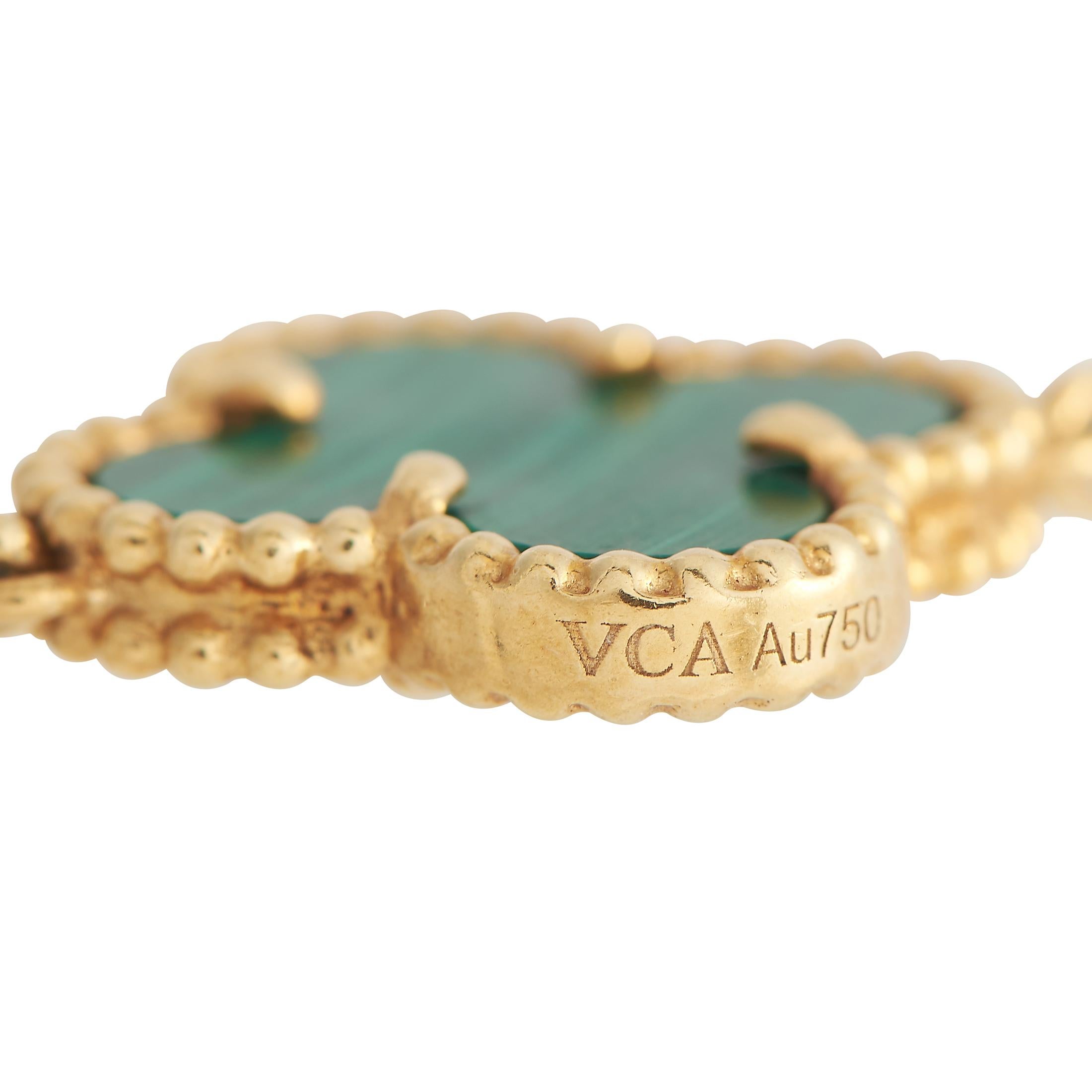 van cleef alhambra bracelet green
