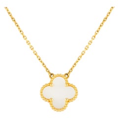 Van Cleef & Arpels Alhambra 18K Yellow Gold Mother of Pearl Necklace