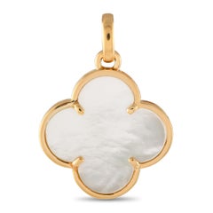 Van Cleef & Arpels Alhambra 18K Yellow Gold Mother of Pearl Pendant