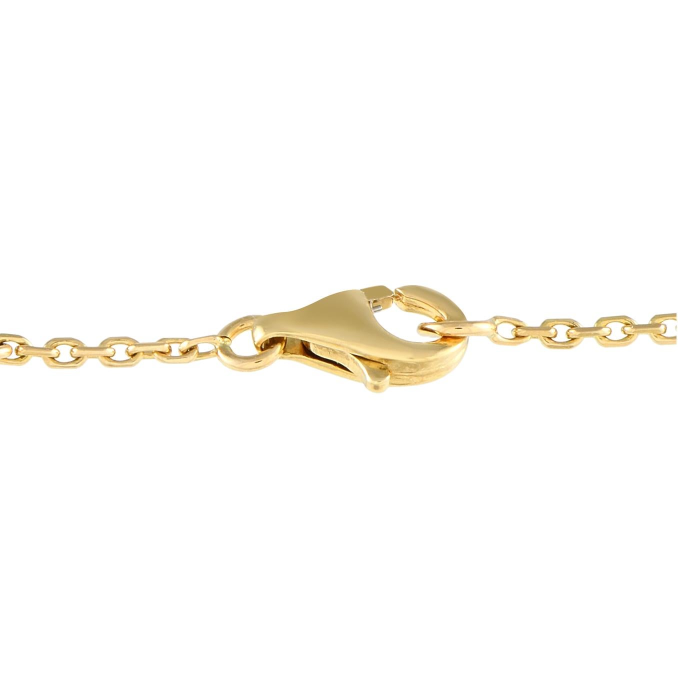 Taille mixte Van Cleef & Arpels, collier Alhambra en or jaune 18 carats et onyx