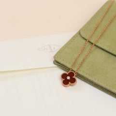 Van Cleef & Arpels Alhambra 2011 Holiday Pendant Carnelian Diamond