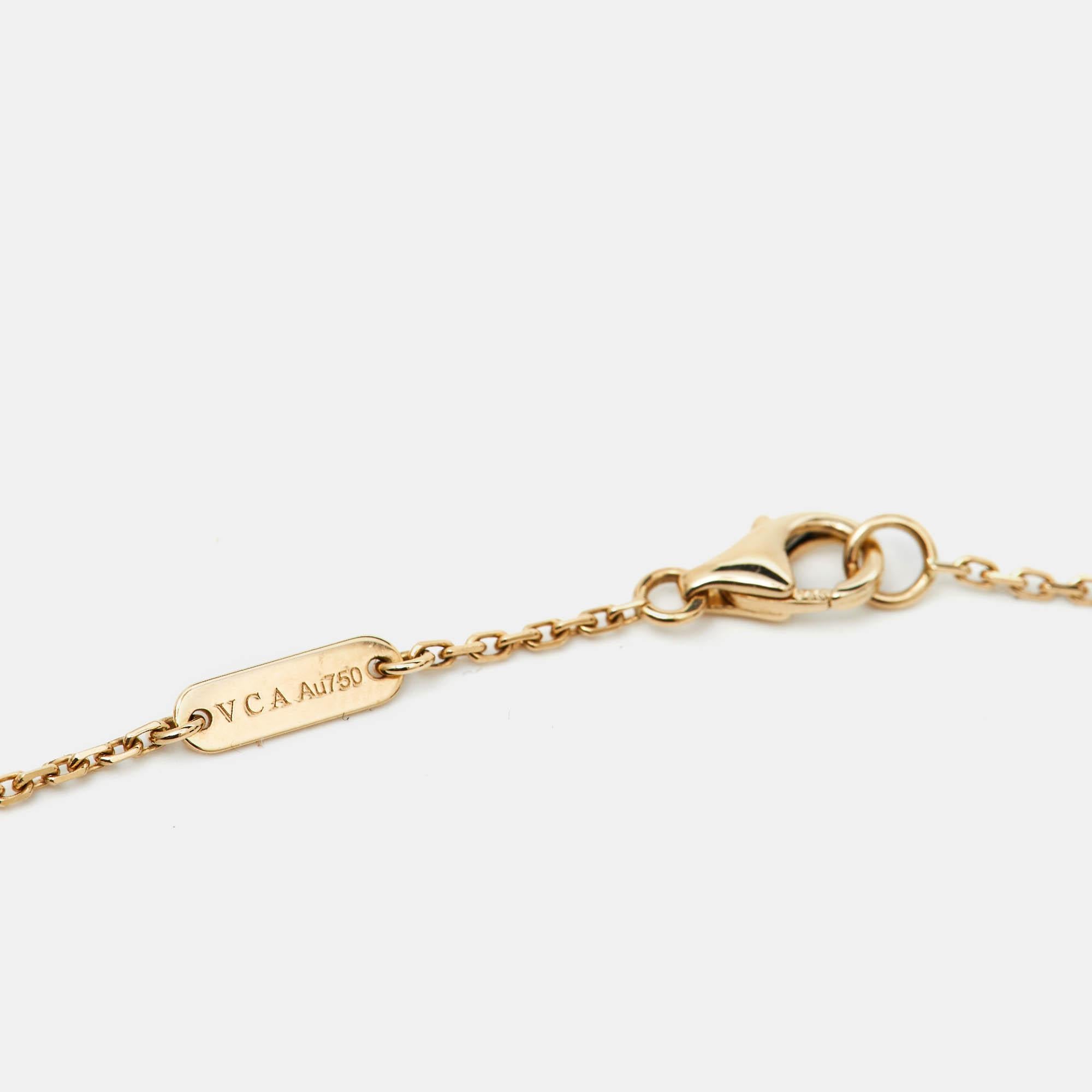 Van Cleef Arpels Alhambra 2013 Holiday Ltd. Edition Diamond 18k Gold Necklace 1