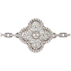Van Cleef & Arpels Bracelet Alhambra en diamants avec cinq motifs