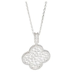 Van Cleef & Arpels Alhambra Diamond Necklace in 18k White Gold 2.55 CTW