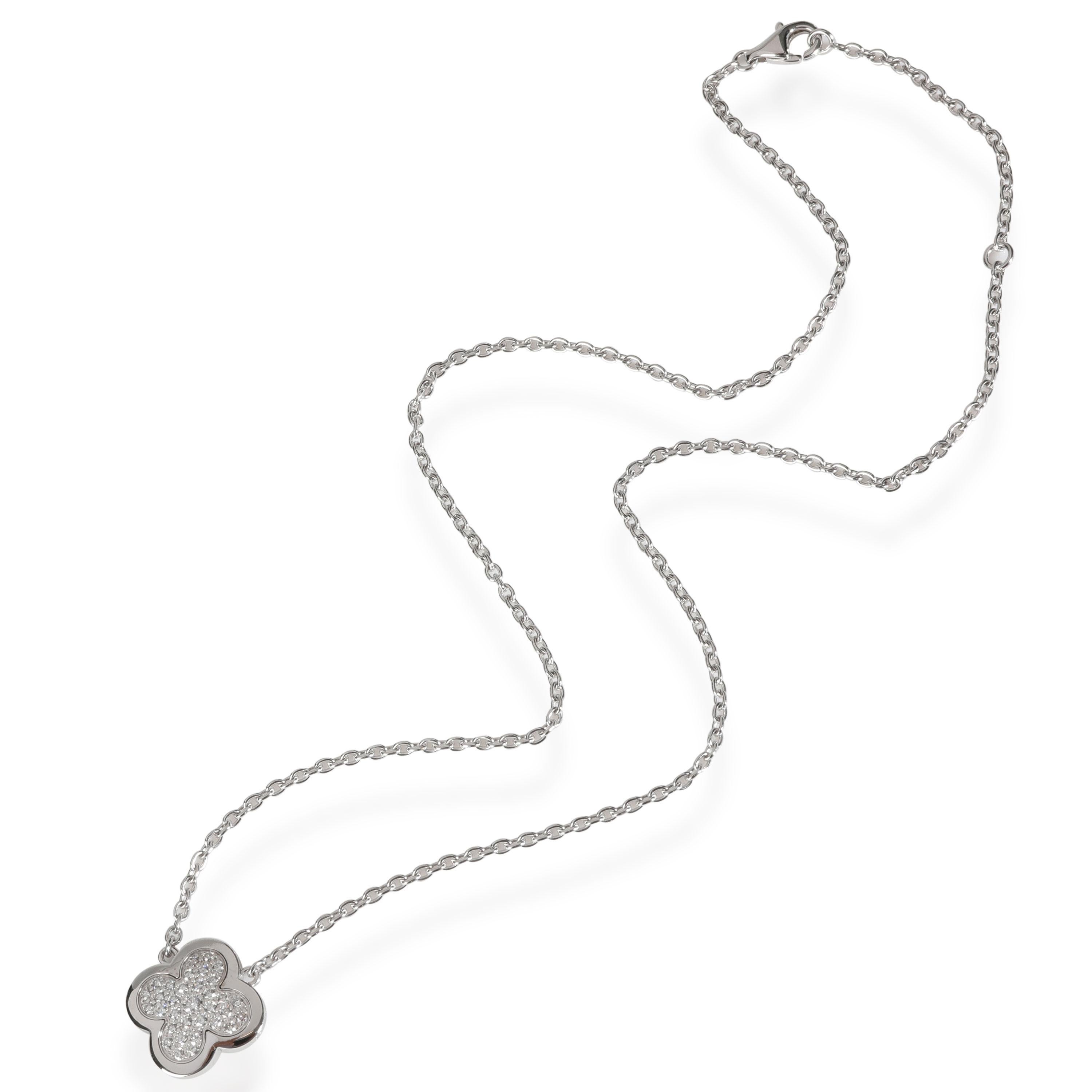 Van Cleef & Arpels Alhambra Diamond Pendant in 18k White Gold 0.35 CTW

PRIMARY DETAILS
SKU: 114438
Listing Title: Van Cleef & Arpels Alhambra Diamond Pendant in 18k White Gold 0.35 CTW
Condition Description: Length is adjustable. Retails for USD
