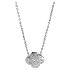 Van Cleef & Arpels Alhambra Diamond Pendant in 18k White Gold 0.35 CTW