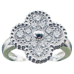 Retro Van Cleef & Arpels Alhambra Diamond Ring