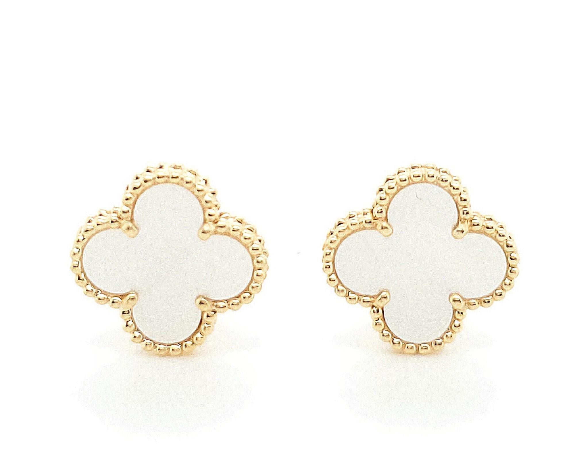 Van Cleef & Arpels Alhambra Earrings In Excellent Condition In New York, NY
