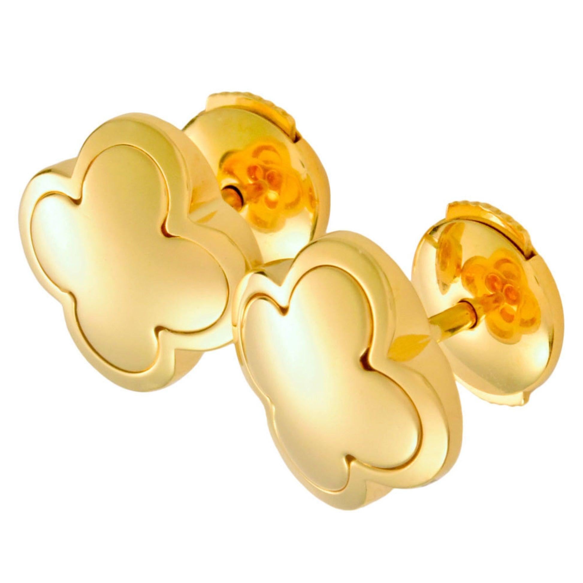 Van Cleef & Arpels Boucles d'oreilles Alhambra en or jaune 18 carats Pour femmes en vente