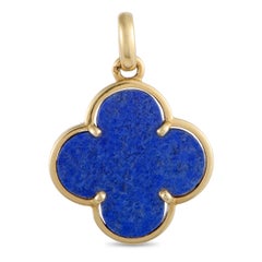 Van Cleef & Arpels Alhambra Lapis Lazuli Yellow Gold Pendant