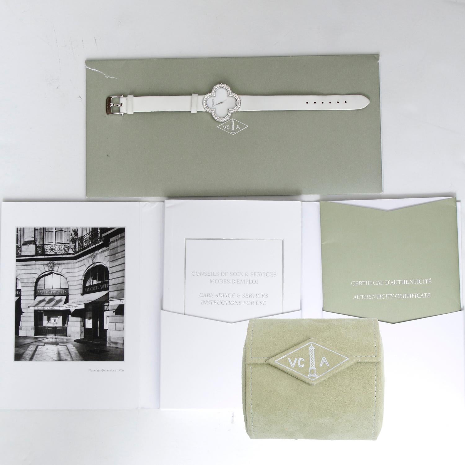 Van Cleef & Arpels Alhambra Medium White gold Ladies Watch  VCARF52700 2