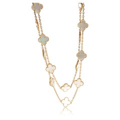 Van Cleef & Arpels Alhambra Mother of Pearl Necklace in 18k Yellow Gold
