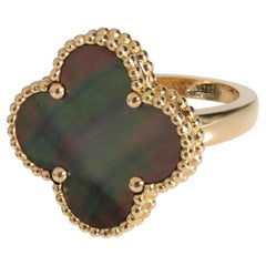 Van Cleef & Arpels Alhambra Mother Of Pearl Ring in 18k Yellow Gold