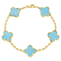 Van Cleef & Arpels Alhambra Motif Turquoise Bracelet