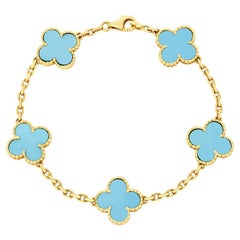 Van Cleef & Arpels Armband mit Alhambra-Motiv in Türkis
