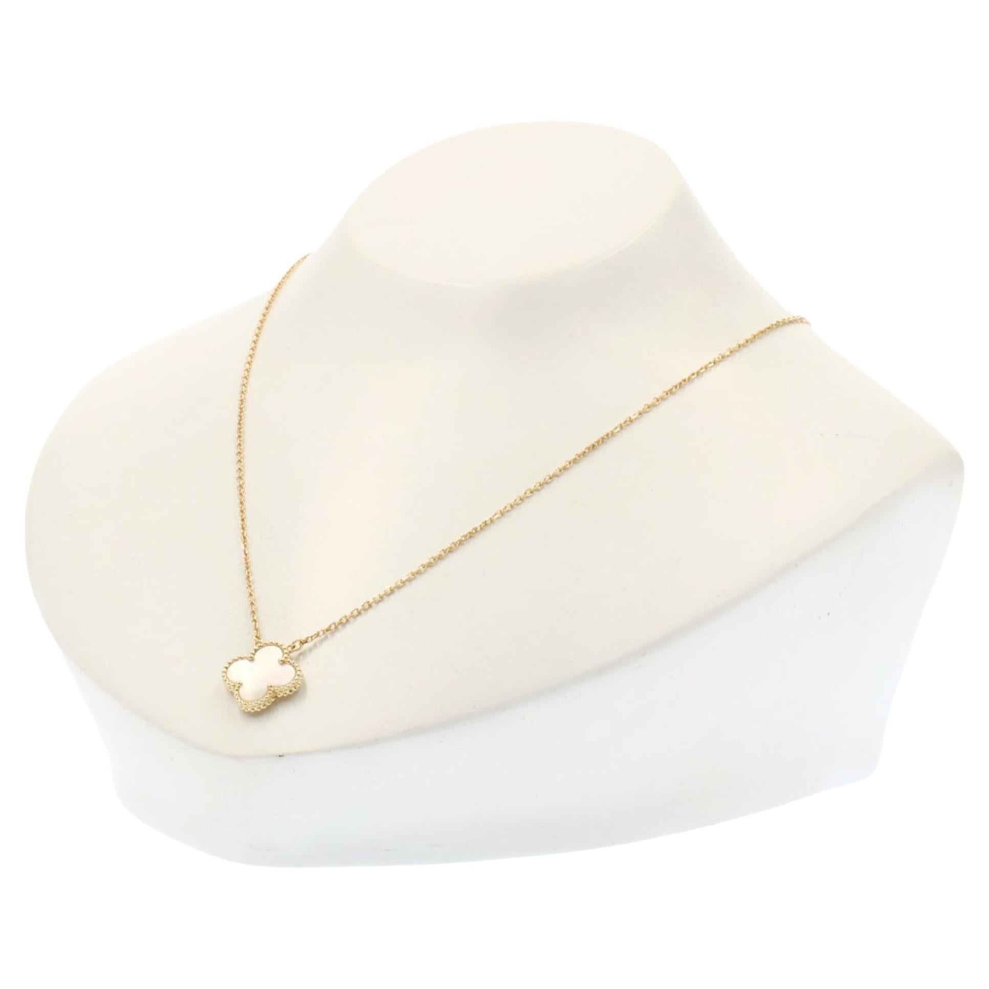 Van Cleef & Arpels Alhambra Necklace in 18K Yellow Gold For Sale