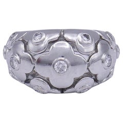 Used Van Cleef & Arpels Alhambra Ring White Gold Diamond