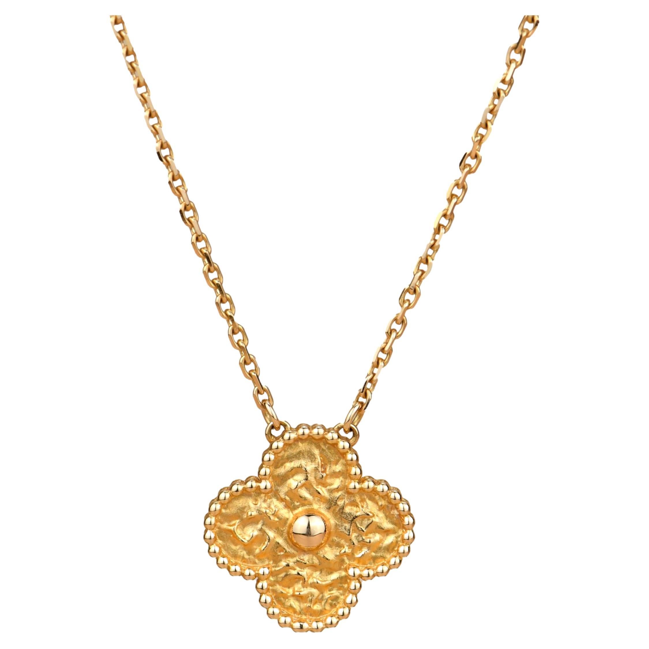 Van Cleef & Arpels Alhambra Rose Gold Pendant Necklace