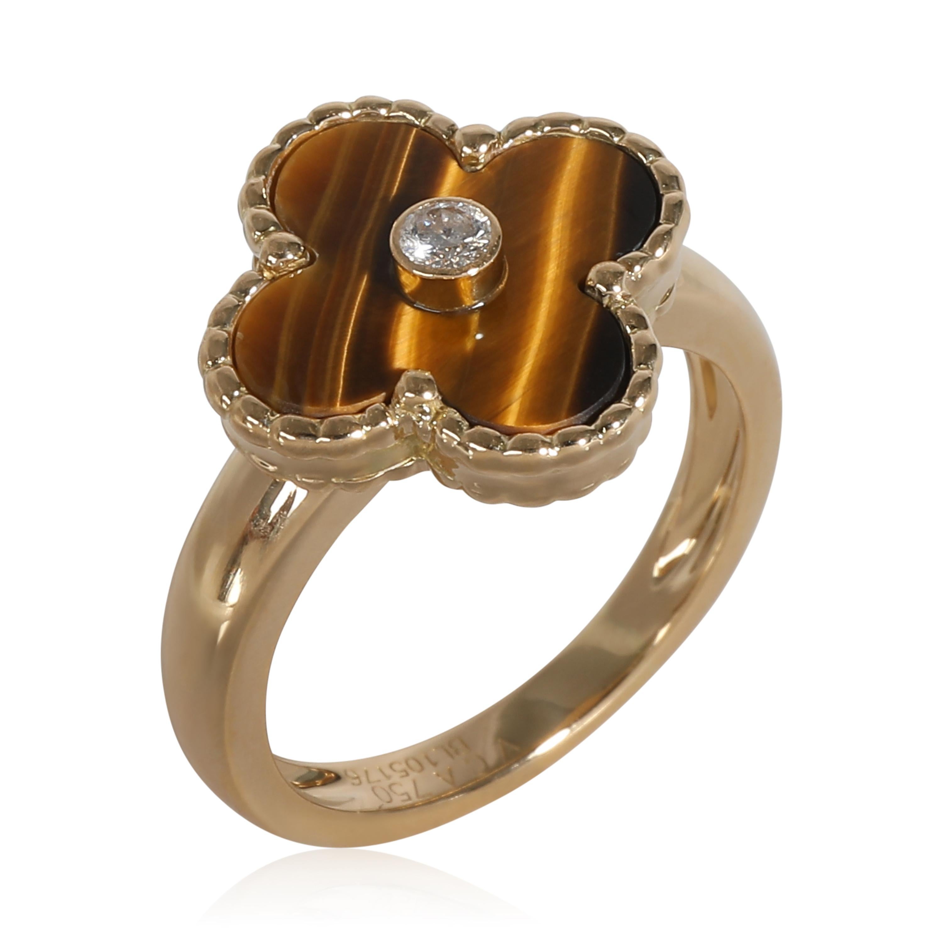 Van Cleef & Arpels Alhambra Tiger's Eye Ring in 18k Yellow Gold 0.05 CTW

PRIMARY DETAILS
SKU: 141220
Listing Title: Van Cleef & Arpels Alhambra Tiger's Eye Ring in 18k Yellow Gold 0.05 CTW
Condition Description: Launched in 1968, the Alhambra