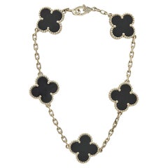 Van Cleef & Arpels Alhambra Vintage 5-Motif 18K Yellow Gold Onyx