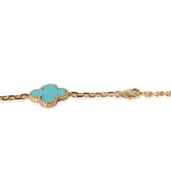 Van Cleef & Arpels Alhambra Vintage Turquoise 10 Station en or jaune 18k