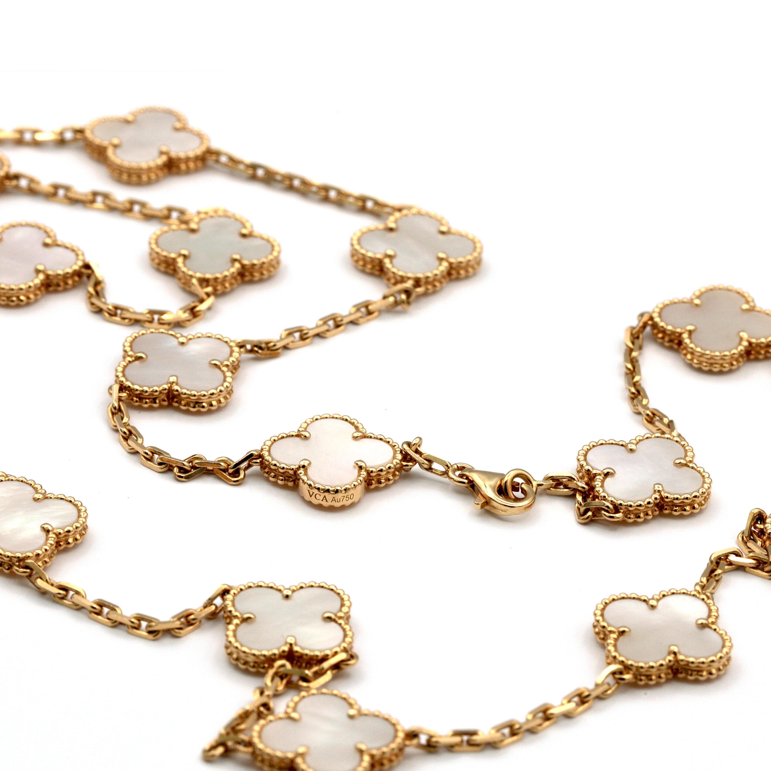 yellow gold & mother-of-pearl - magic alhambra