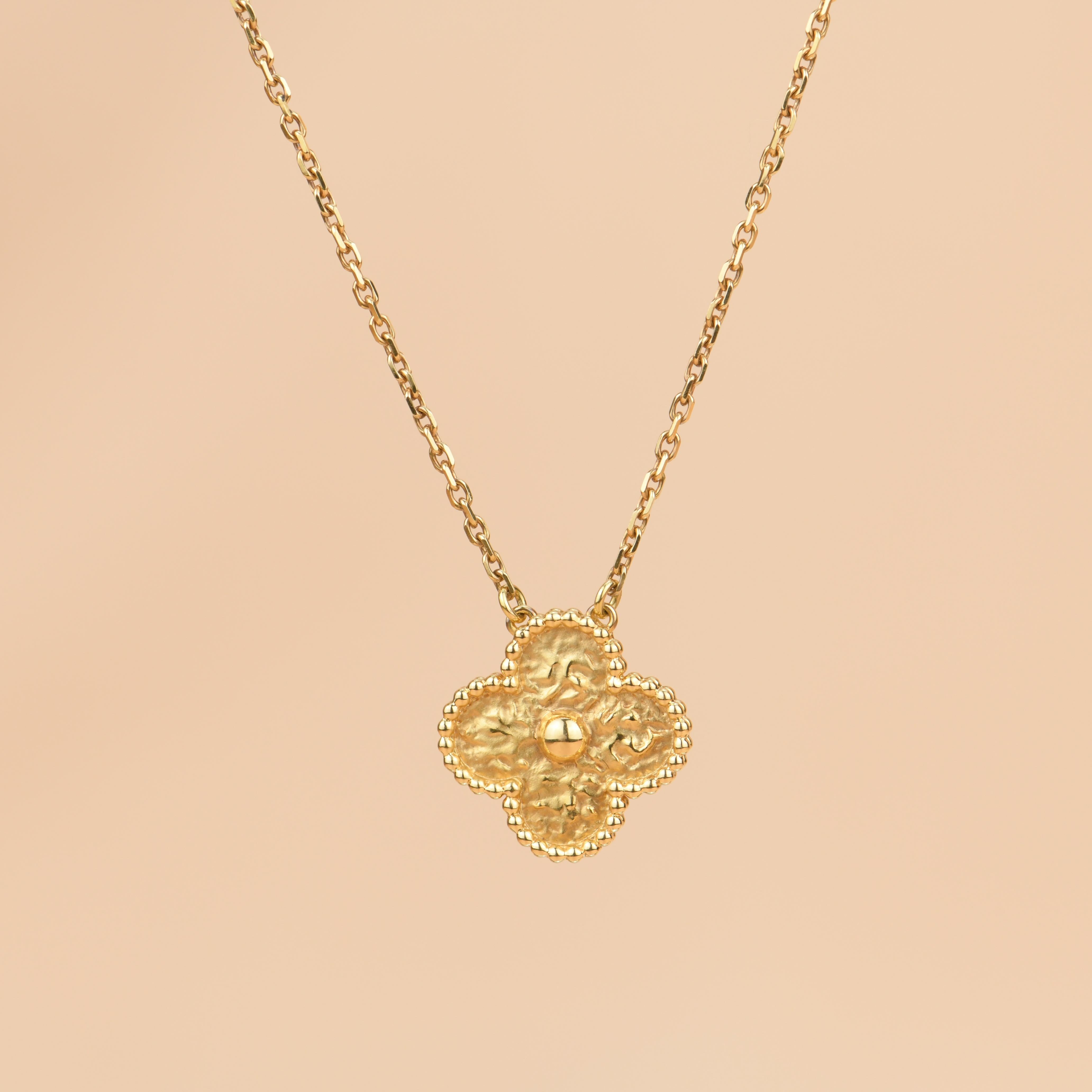 Van Cleef & Arpels Alhambra Yellow Gold Pendant Necklace 1