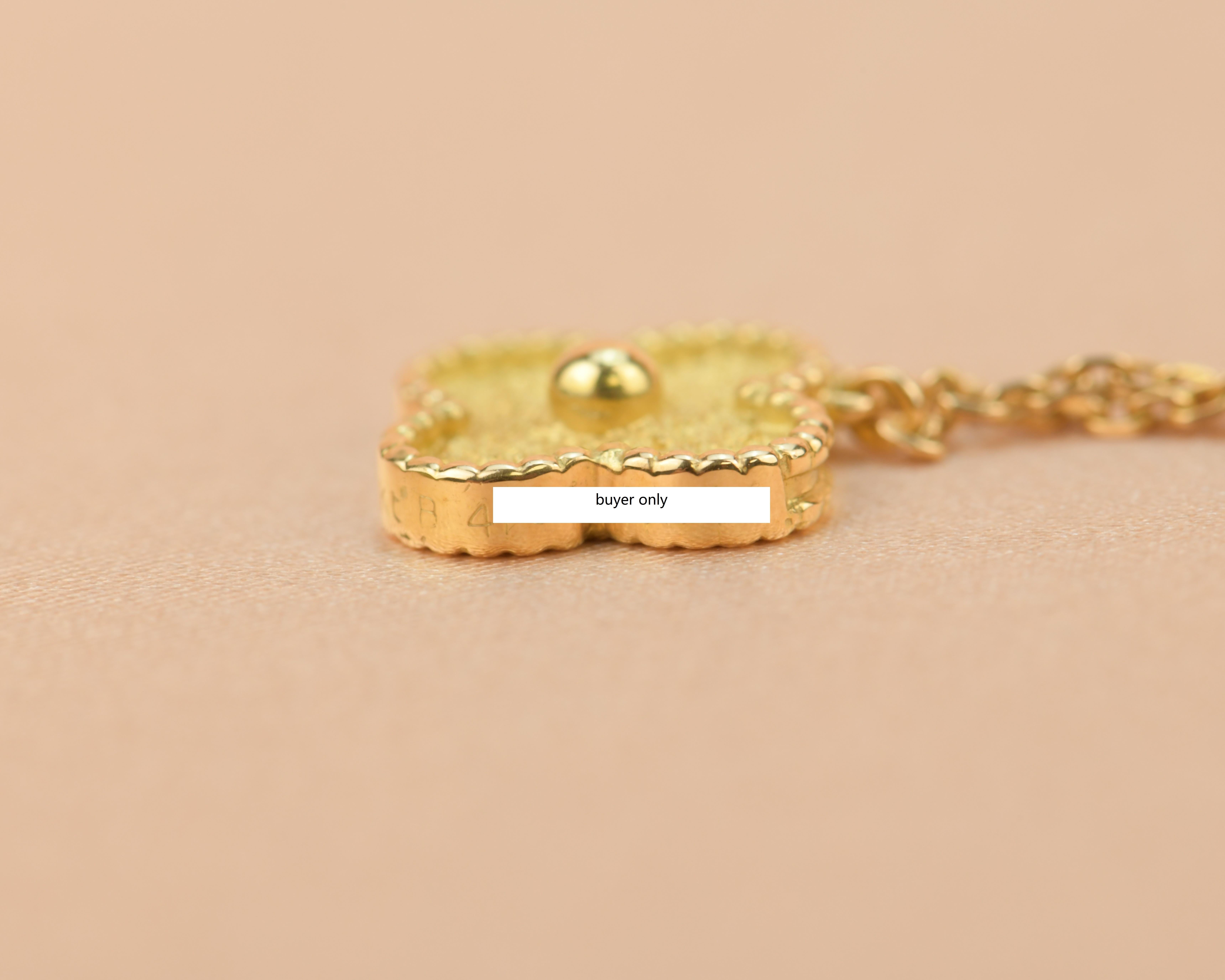 Van Cleef & Arpels Alhambra Yellow Gold Pendant Necklace 3
