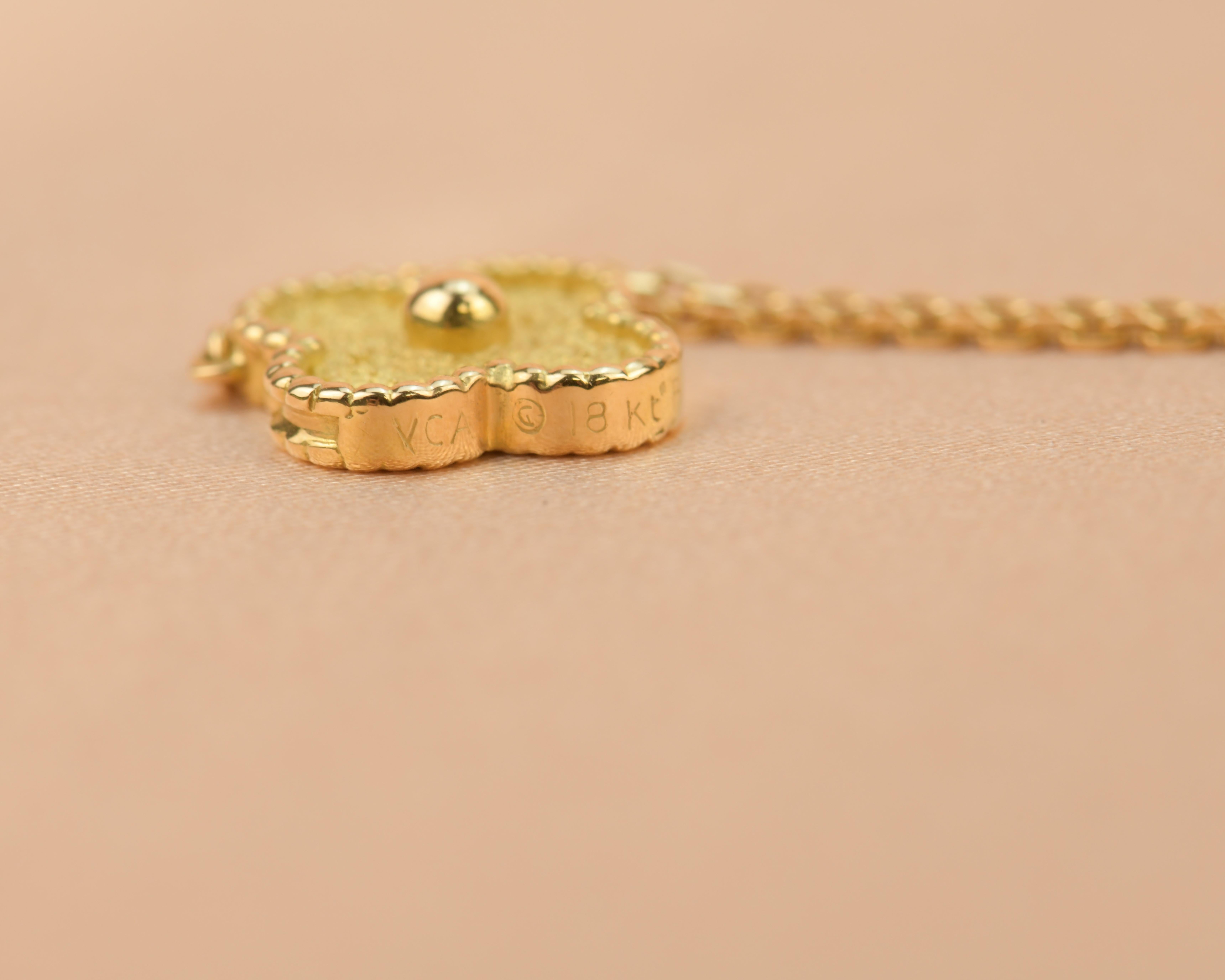 Van Cleef & Arpels Alhambra Yellow Gold Pendant Necklace 1