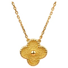 Vintage Van Cleef & Arpels Alhambra Yellow Gold Pendant Necklace
